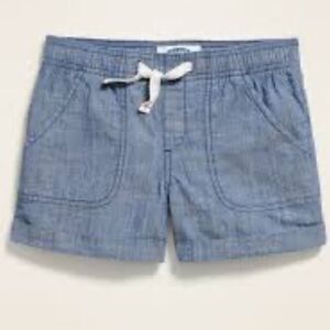 Functional-Drawstring Chambray Shorts for Girls size 10